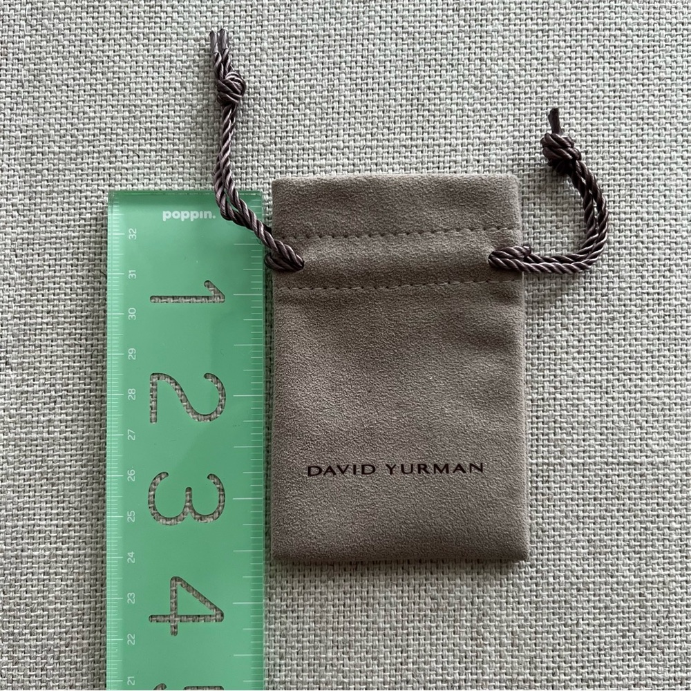 DAVID YURMAN Gray Velour Drawstring Travel Pouch